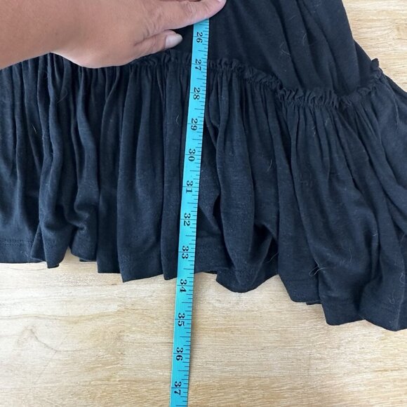 Free People Mix It Up Black Tunic Dress Large Boho Floral Balloon Sleeve - Picture 16 of 16